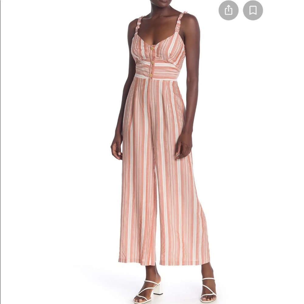 NWT Lush ruffle strap jumpsuit size XL